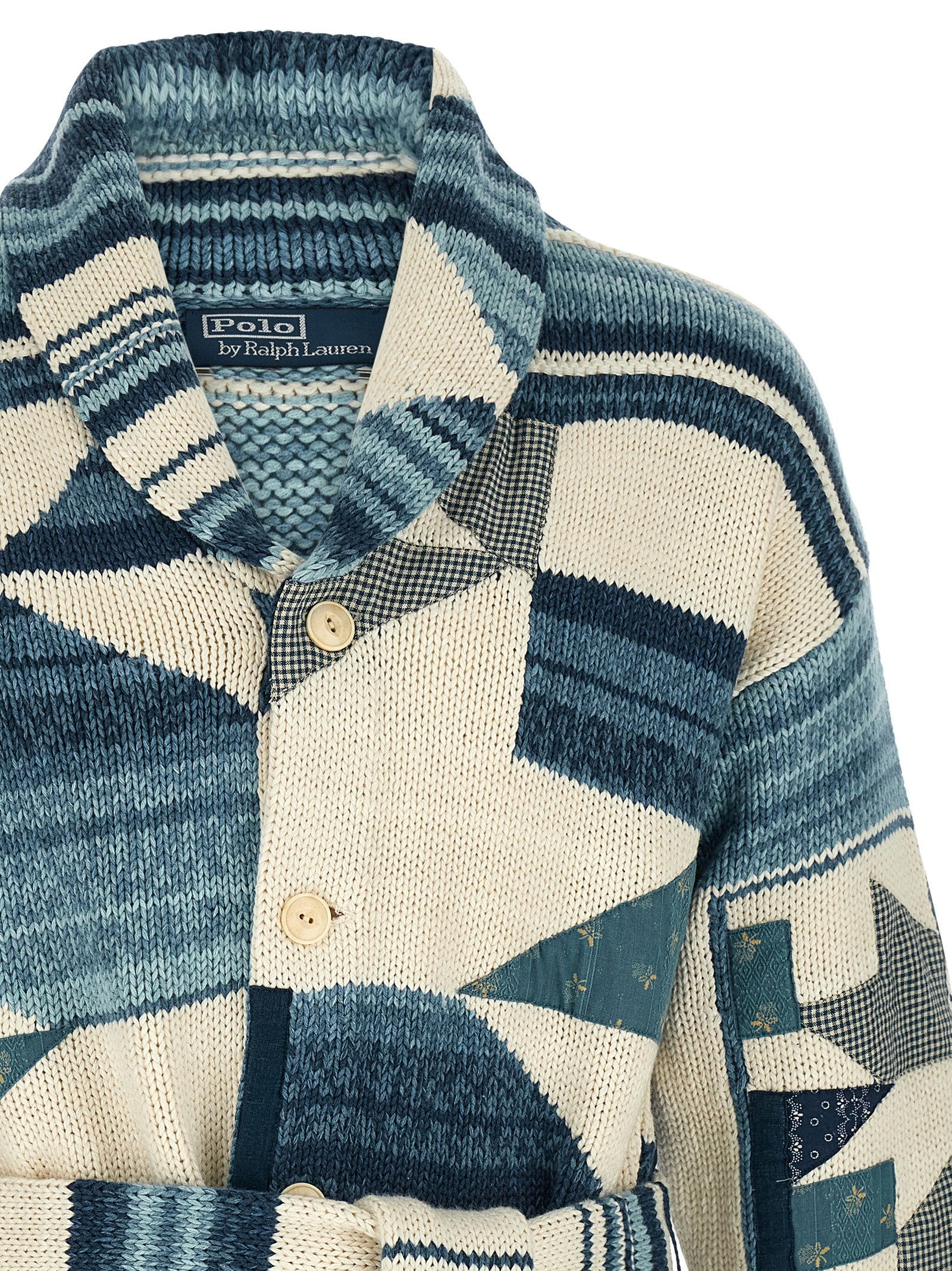 Polo Ralph Lauren Patchwork Cardigan Topwear Polo Ralph Lauren