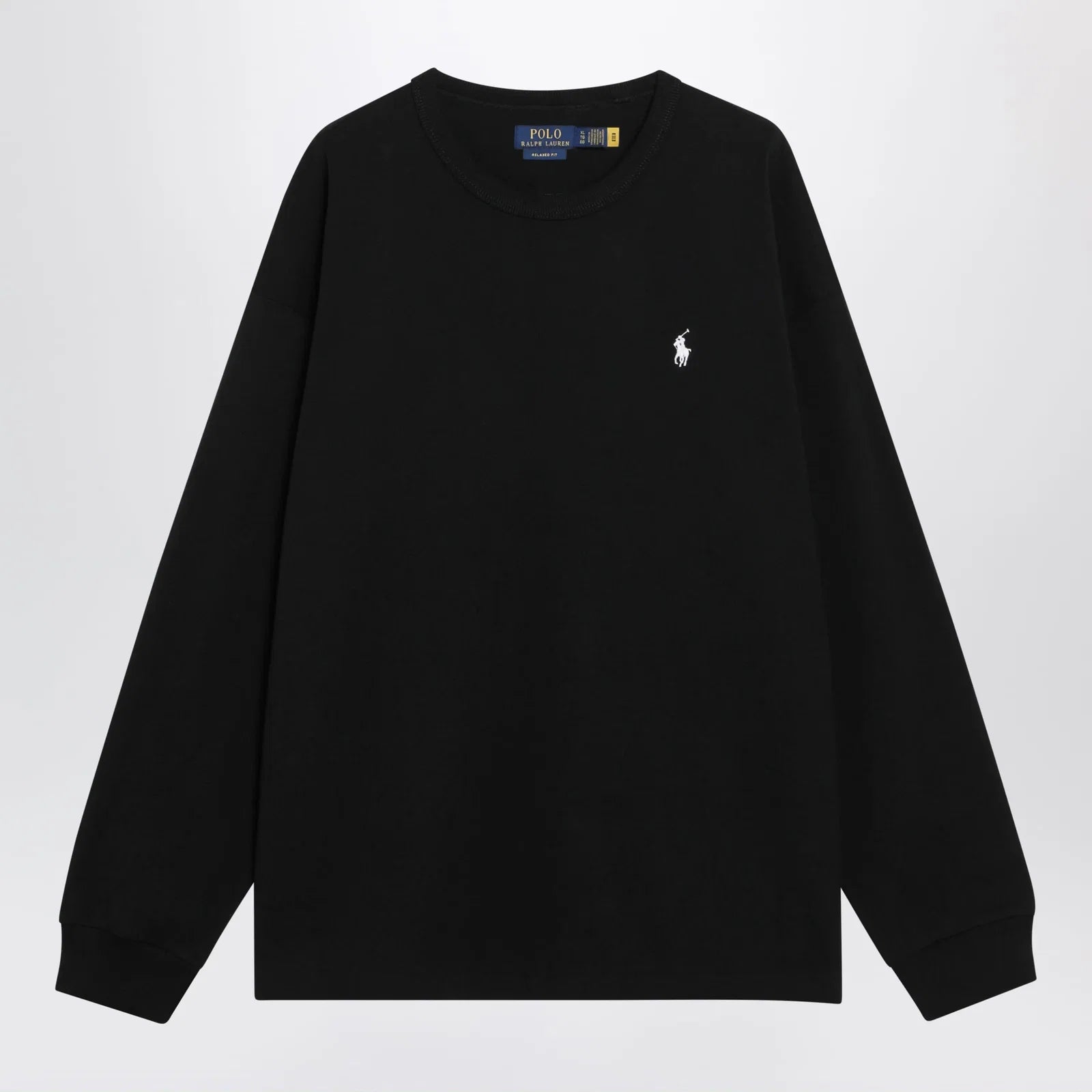 Polo Ralph Lauren Black cotton Relaxed-Fit crewneck sweatshirt Topwear Polo Ralph Lauren