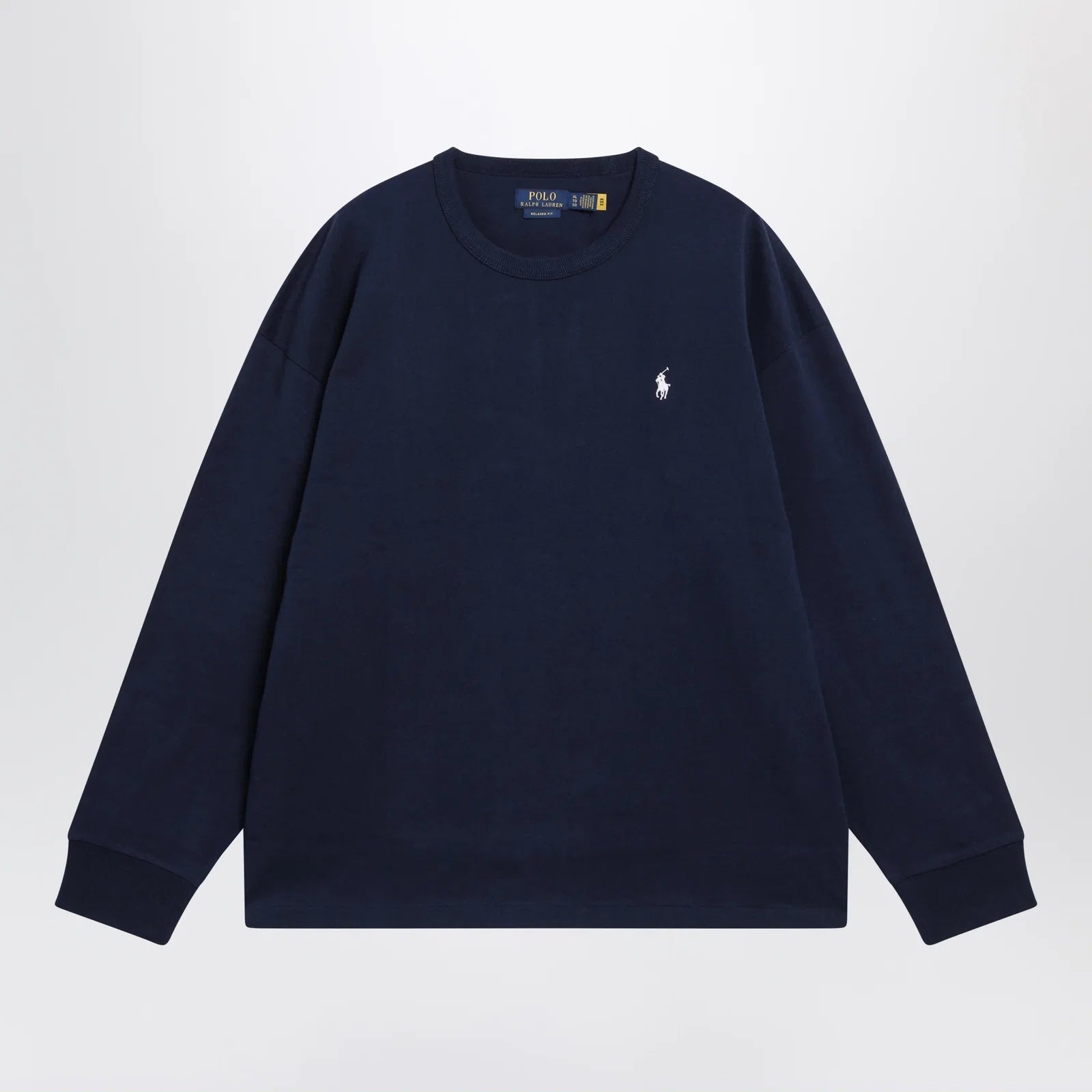 Polo Ralph Lauren Relaxed Fit Jersey Longsleeve met Pony-logo Navy-thumbmail-1
