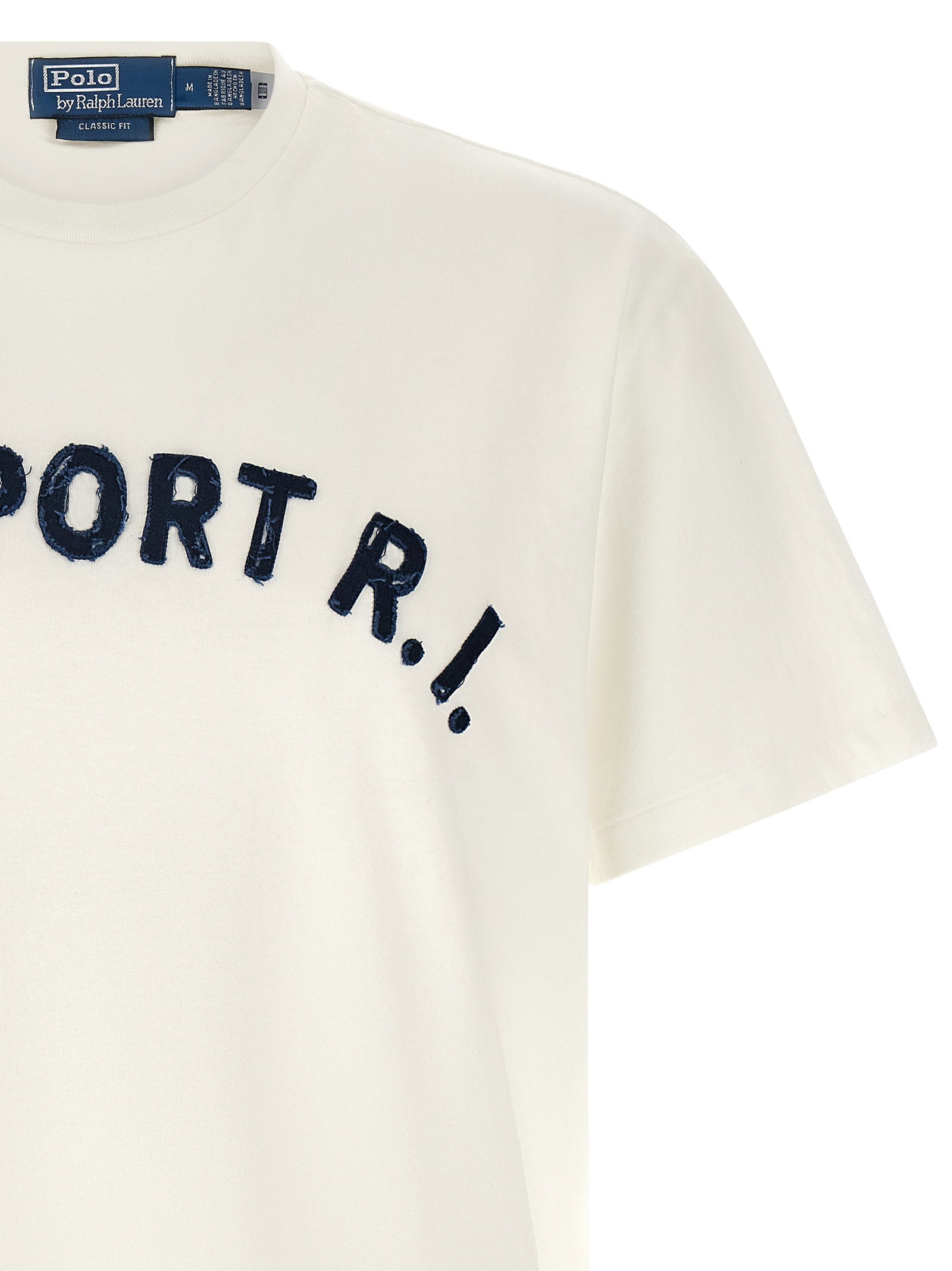 Polo Ralph Lauren Aged Effect Patch Katoenen T-shirt Blauw Topwear Polo Ralph Lauren