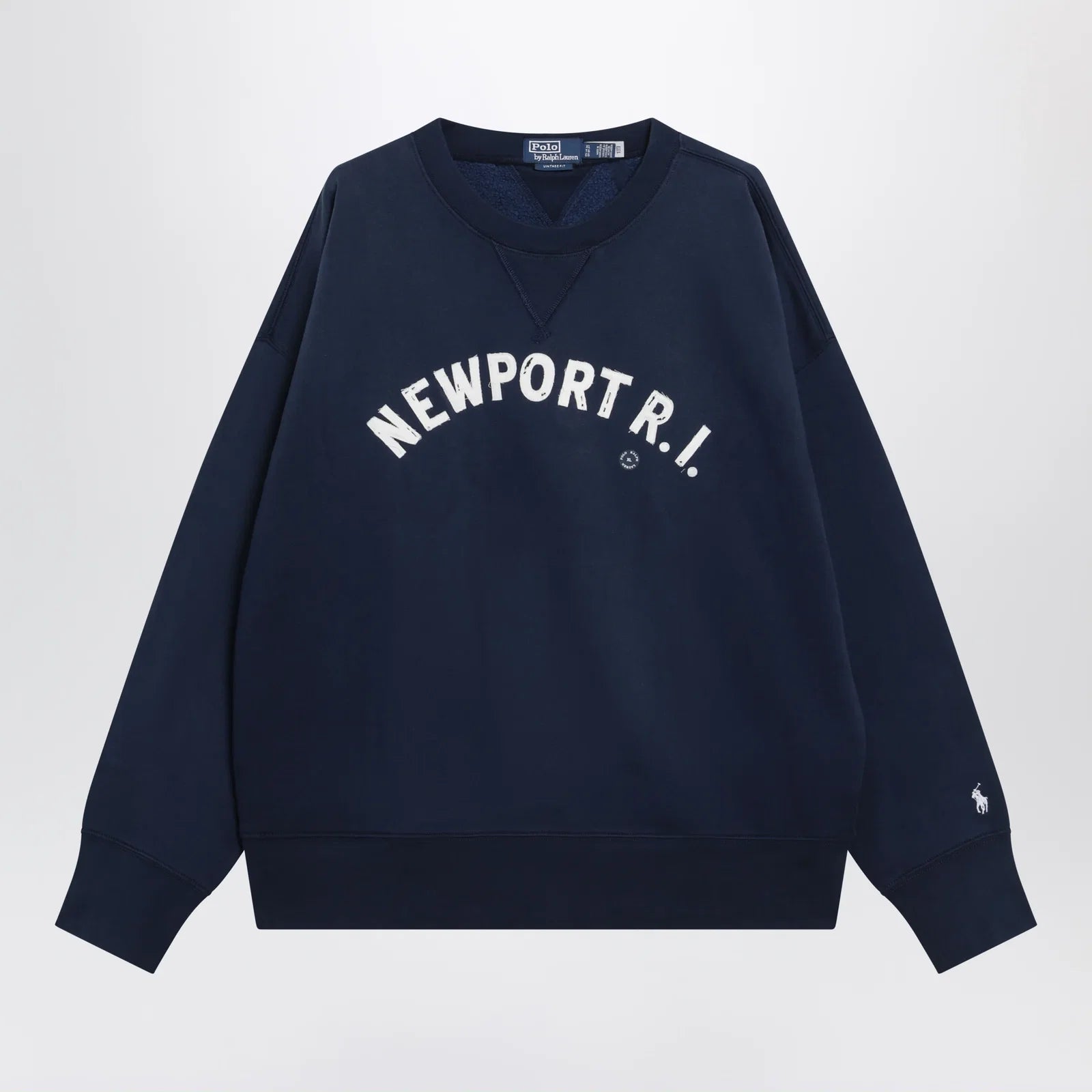 Polo Ralph Lauren Navy sweatshirt with embroidery Vintage-Fit Topwear Polo Ralph Lauren