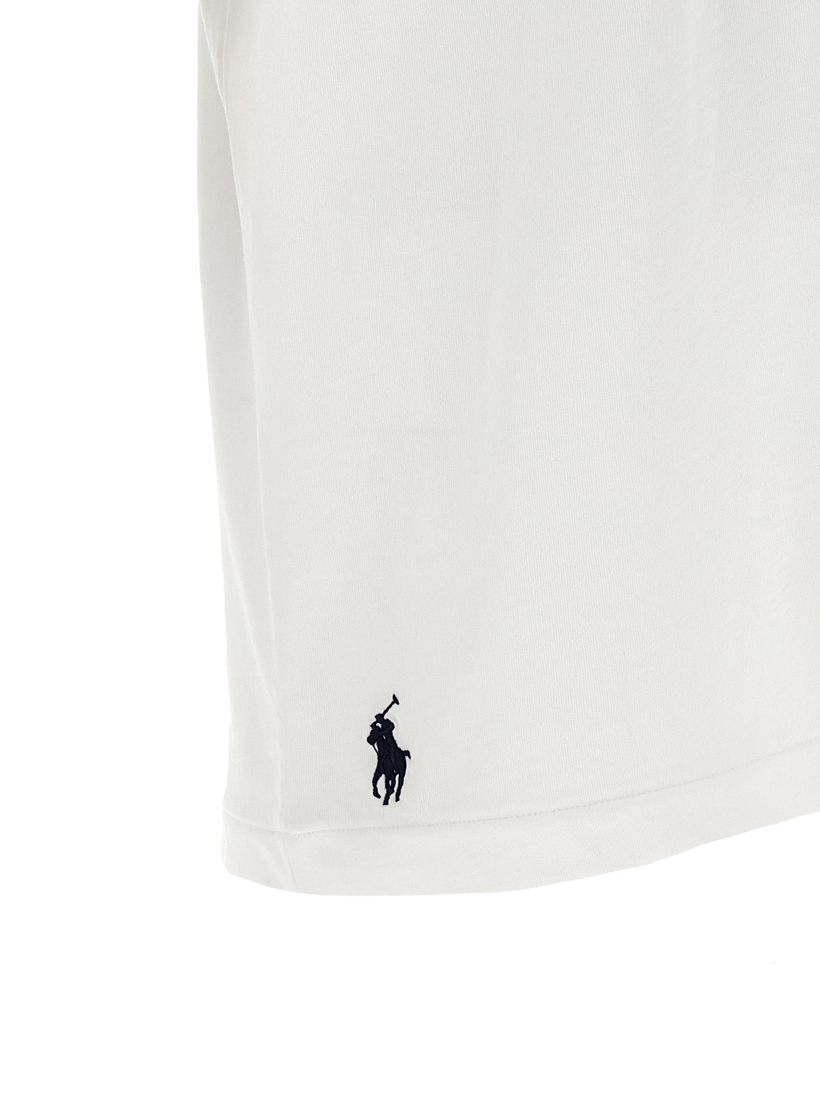 Polo Ralph Lauren wit T-shirt detail van ponylogo bij de zoom