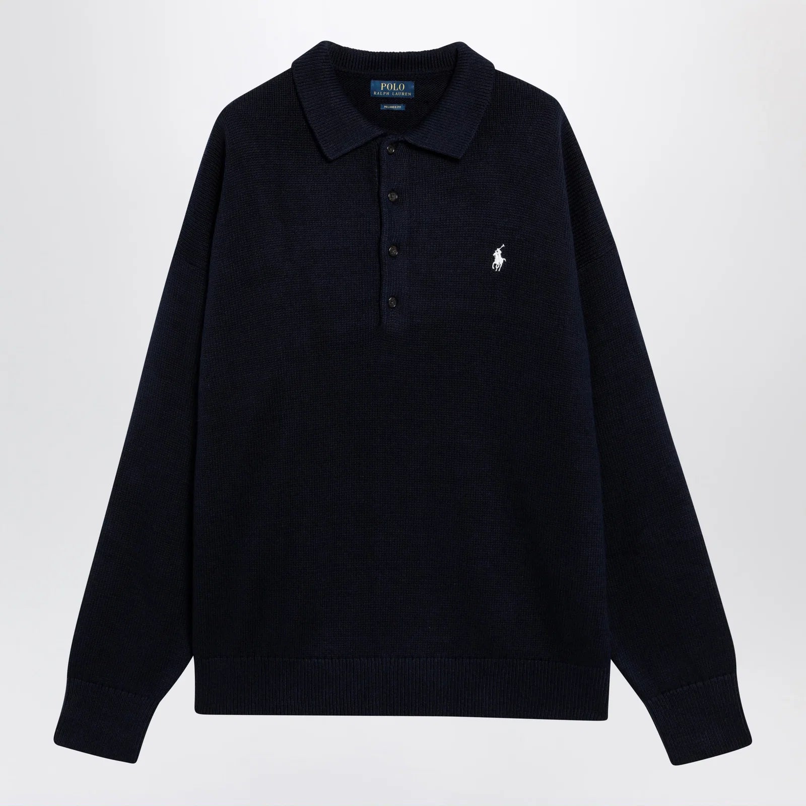 Polo Ralph Lauren Navy blue polo sweater with flag motif Topwear Polo Ralph Lauren
