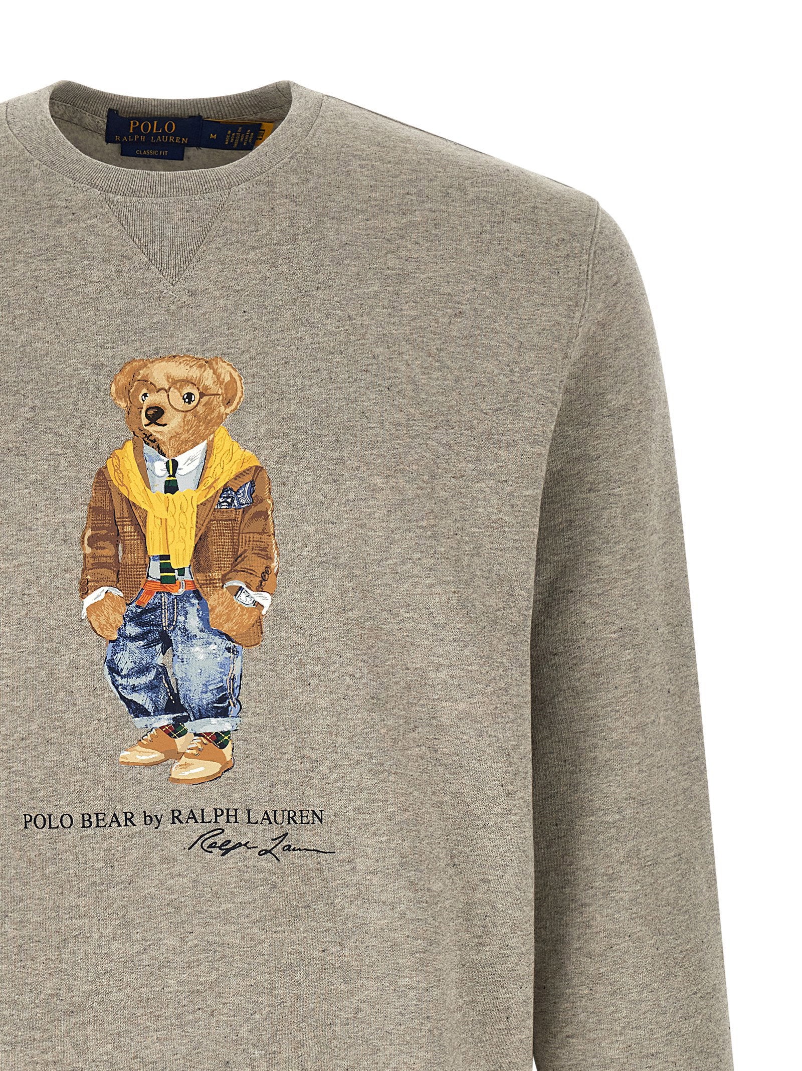 Polo Ralph Lauren Polo Bear Fleece Sweatshirt Grijs Gemêleerd-thumbmail-3