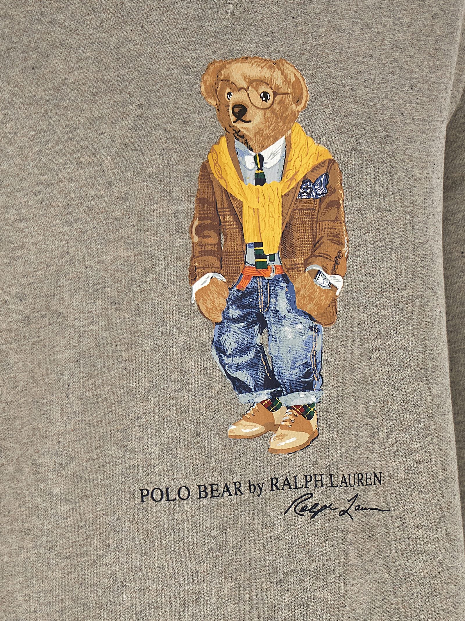 Polo Ralph Lauren Polo Bear Fleece Sweatshirt Grijs Gemêleerd-thumbmail-5