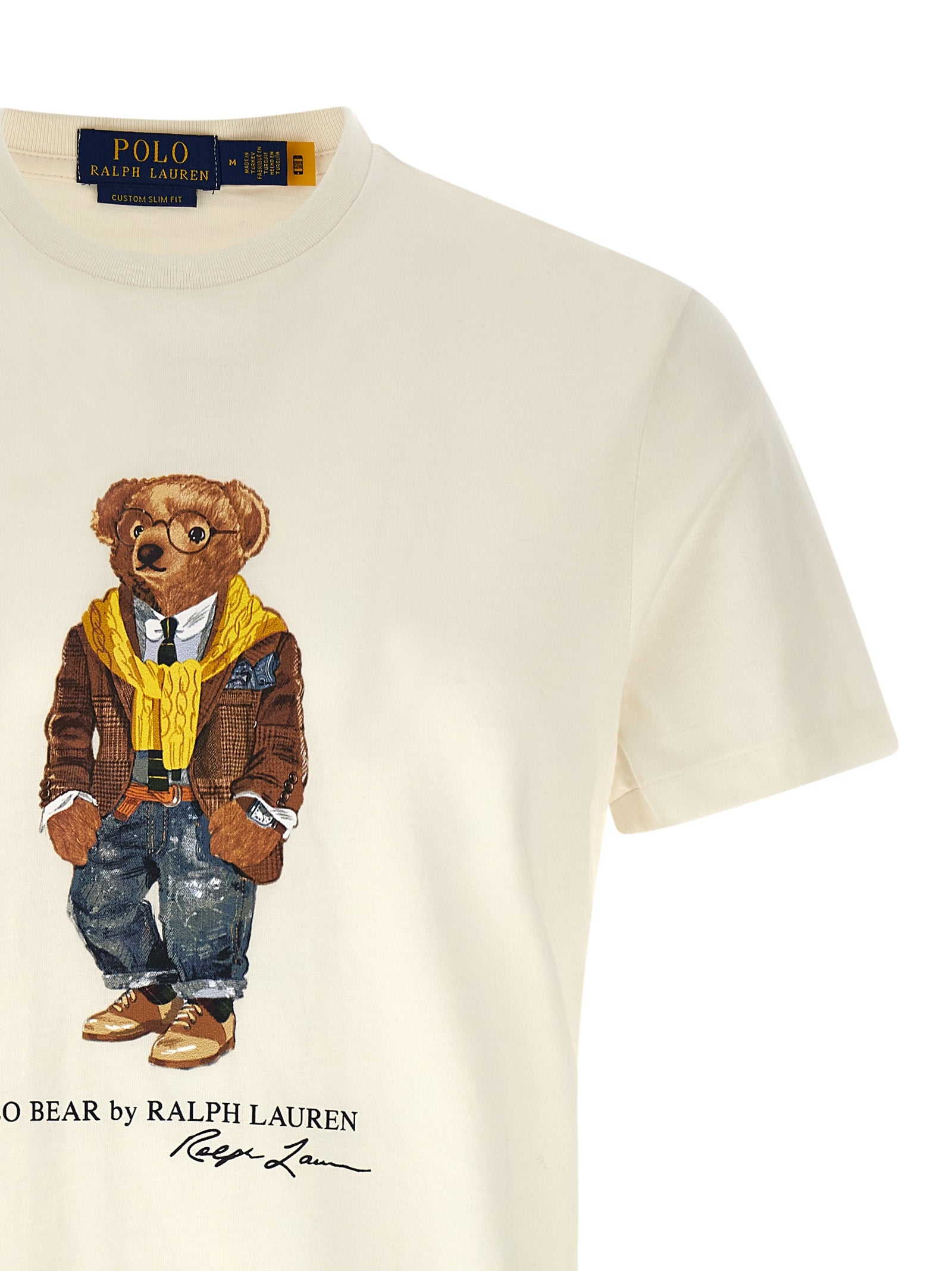 Polo Ralph Lauren Classic Fit Polo Bear Jersey T-Shirt Cream-thumbmail-3