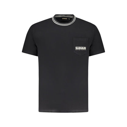 Napapijri Black Cotton T-Shirt