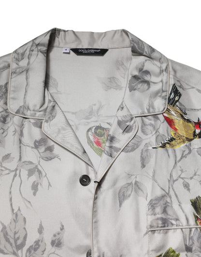Dolce & Gabbana Multicolor Silk Printed Button Down Shirt