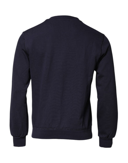 Dolce & Gabbana Dark Blue Logo Crew Neck Pullover Sweater