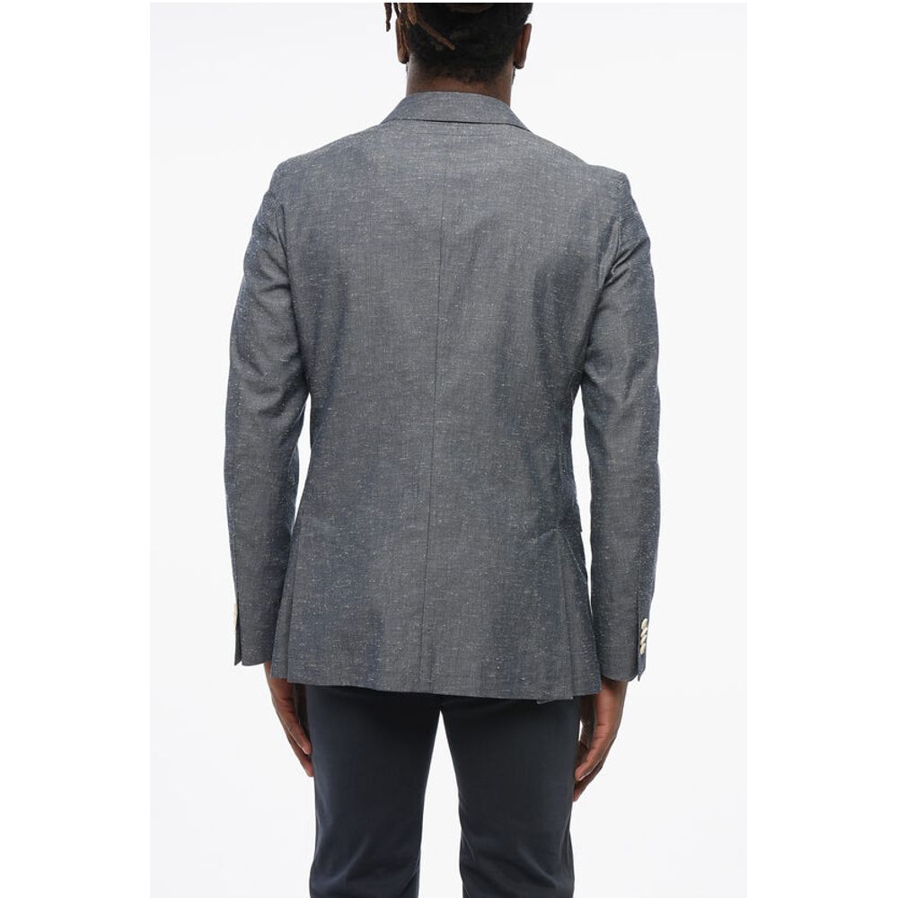 Nino Danieli Side Vents Peak Lapel Double Breasted Blazer