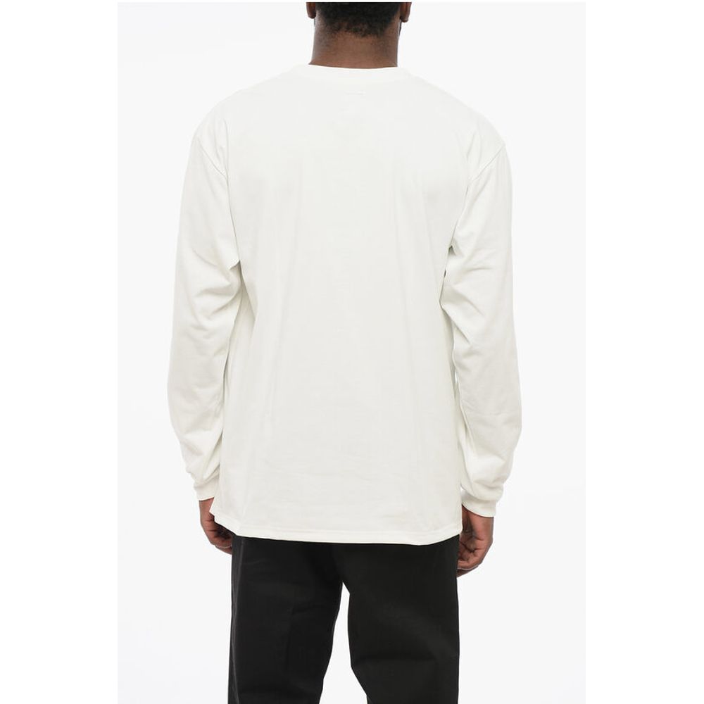 Needles Long Sleeved Crew-neck T-Shirt with Breast Pocket and Butter