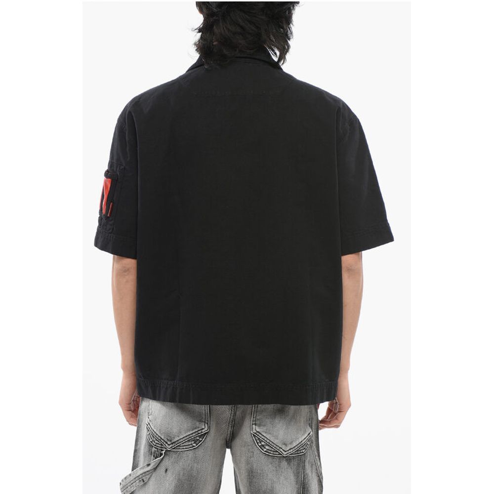 44 Label Group Multipocketed Denim Shirt with Snap Buttons