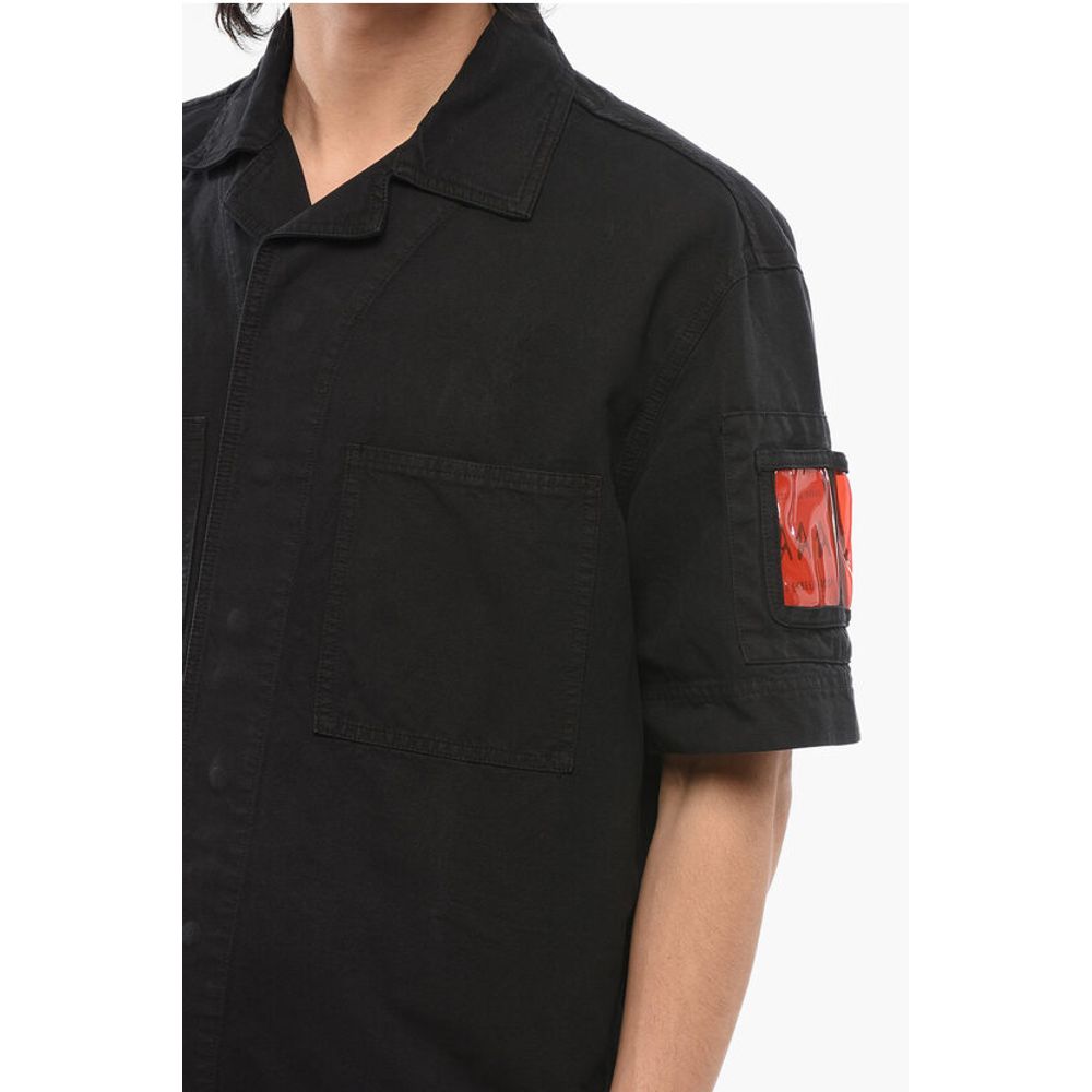 44 Label Group Multipocketed Denim Shirt with Snap Buttons