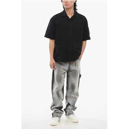 44 Label Group Multipocketed Denim Shirt with Snap Buttons