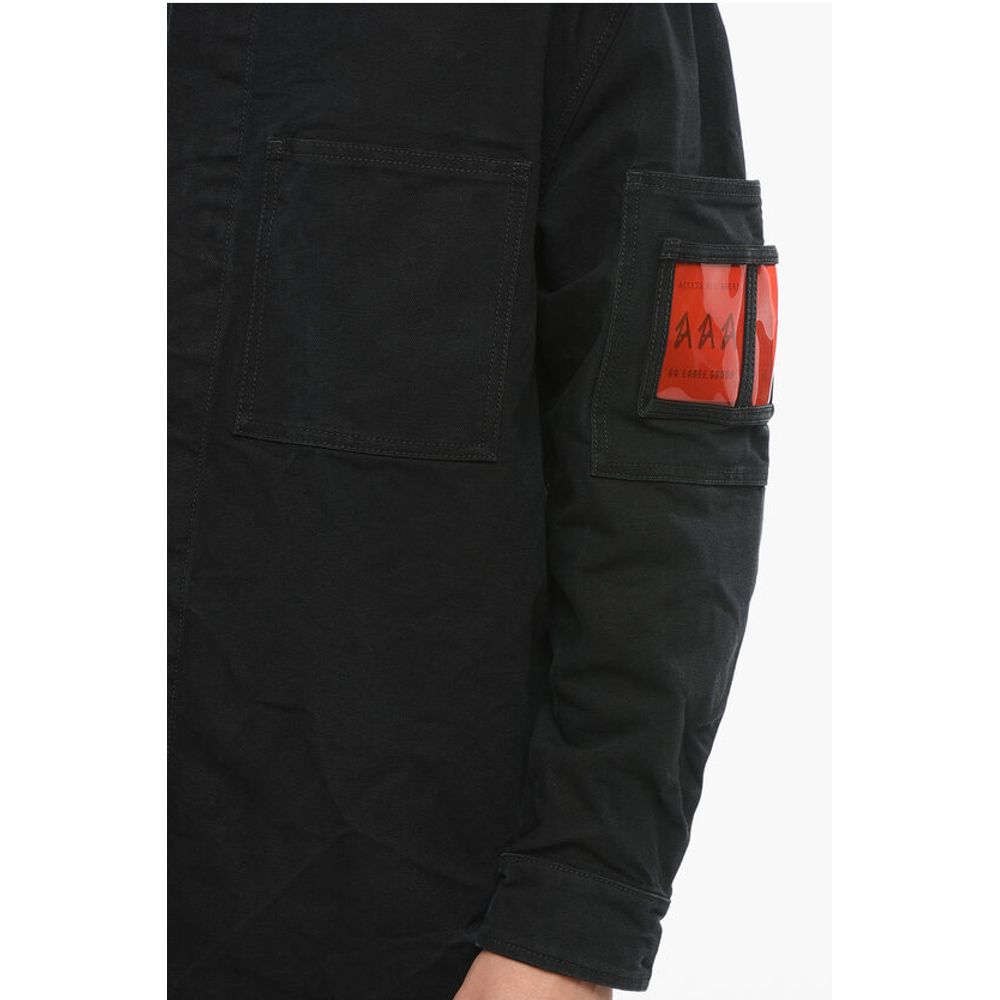 44 Label Group Multipocketed Denim Jacket with Snap Buttons
