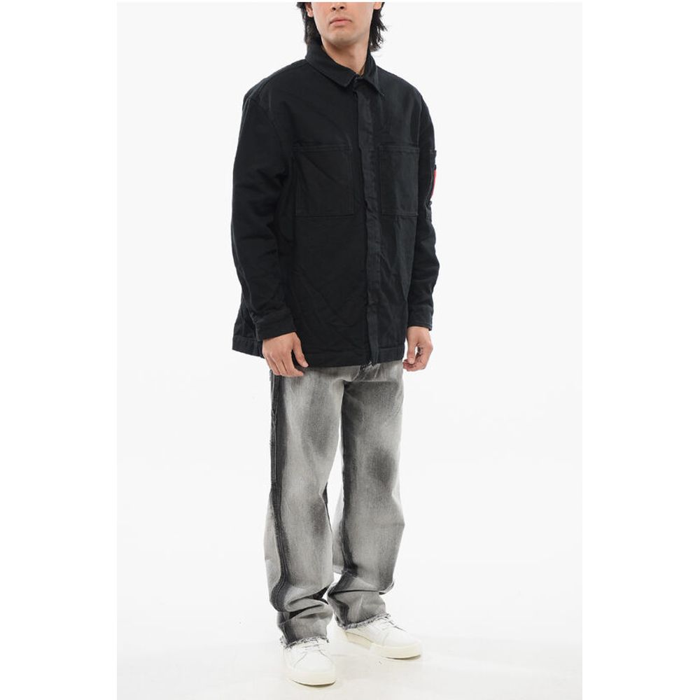 44 Label Group Multipocketed Denim Jacket with Snap Buttons