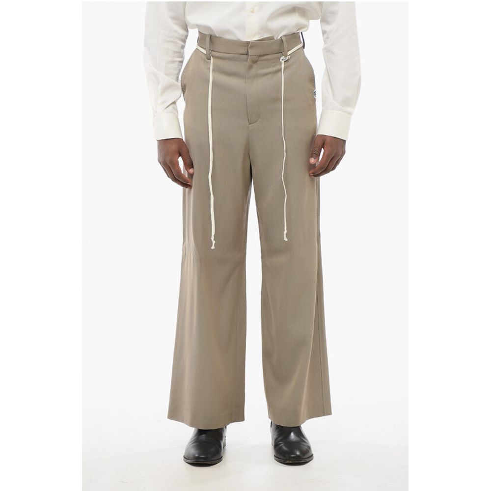 Maison Mihara Yasuhiro 4-Pocketed Wool Blend Pants with Drawstringed Waist