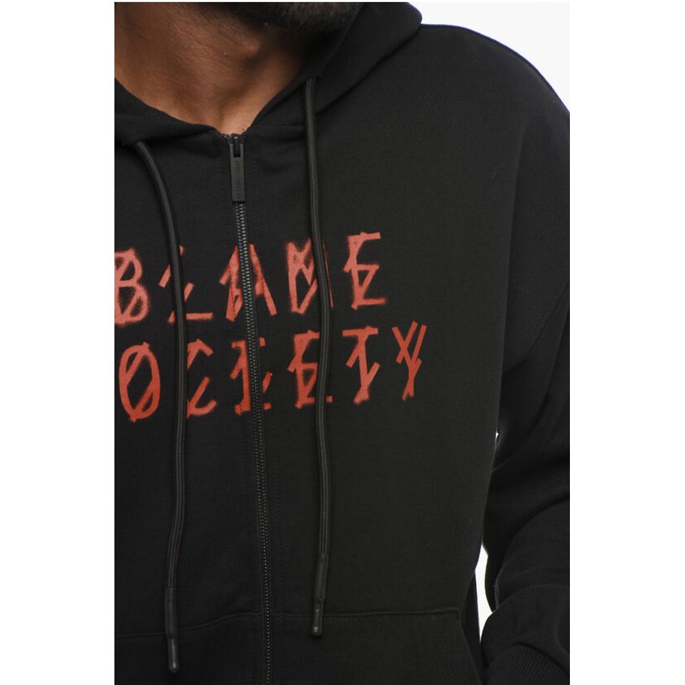 44 Label Group Printed Brushed Cotton BLAME SOCIETY Sweatshirt