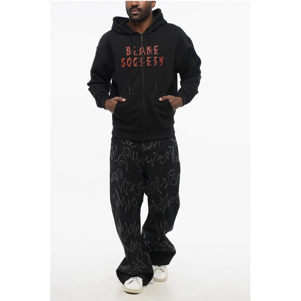 44 Label Group Printed Brushed Cotton BLAME SOCIETY Sweatshirt