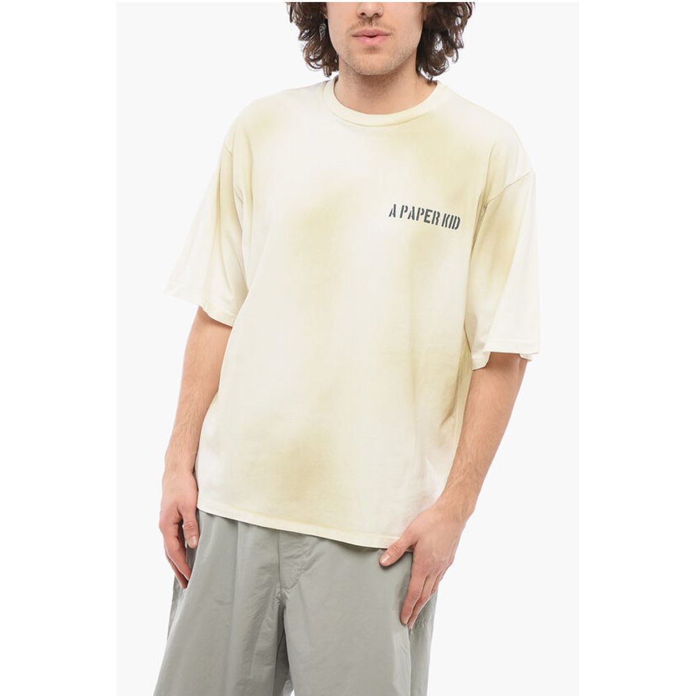 A Paper Kid Back Printed Washed Effect Crewneck t-shirt