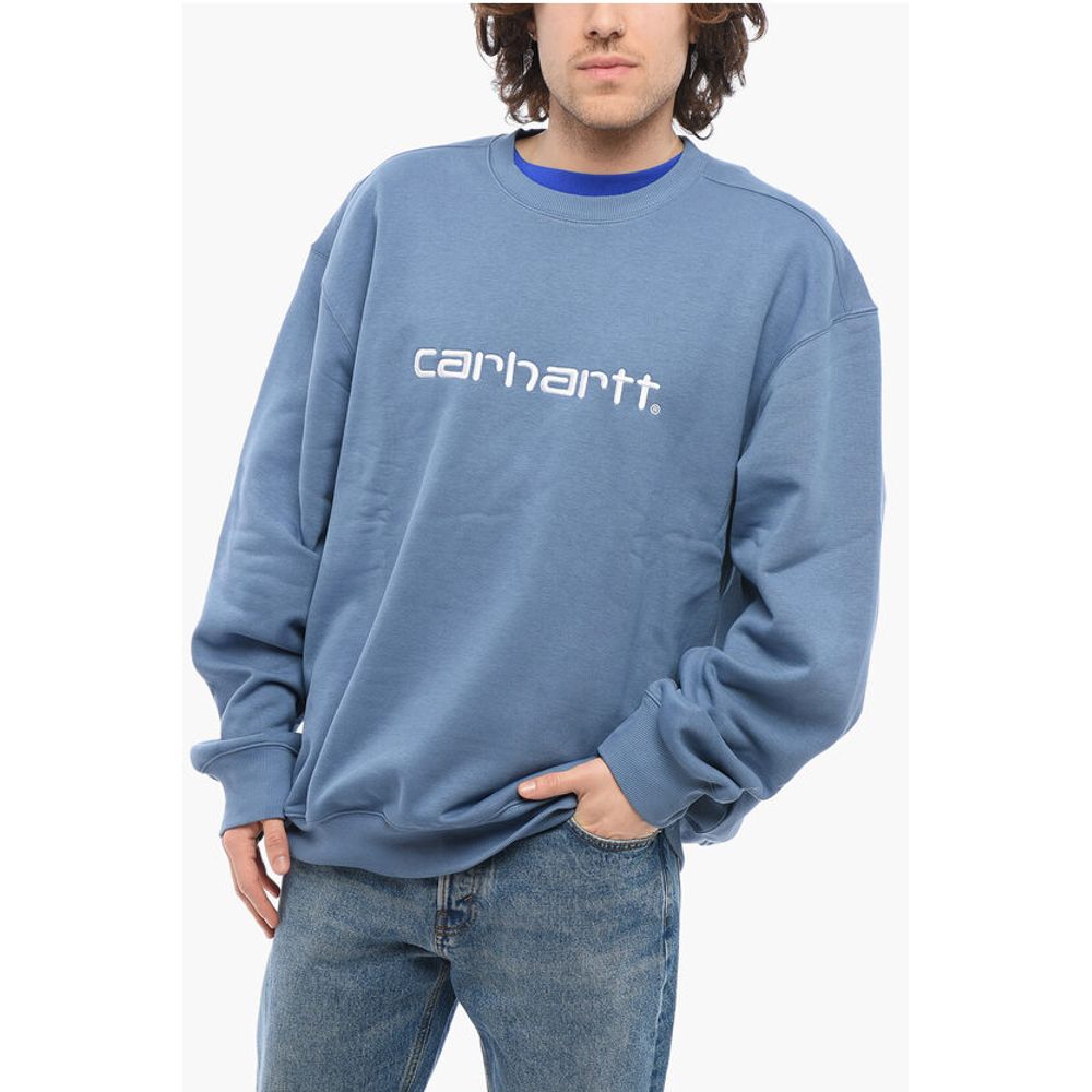 Carhartt Wip Fleeced Cotton Crew-neck Sweatshirt with Embroidered Logo