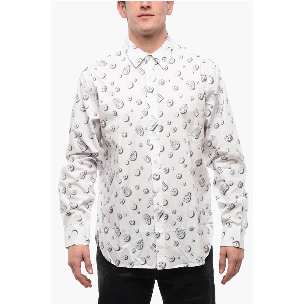 Viktor & Rolf Spread Collar PEARL & JEWELLERY Cotton Shirt