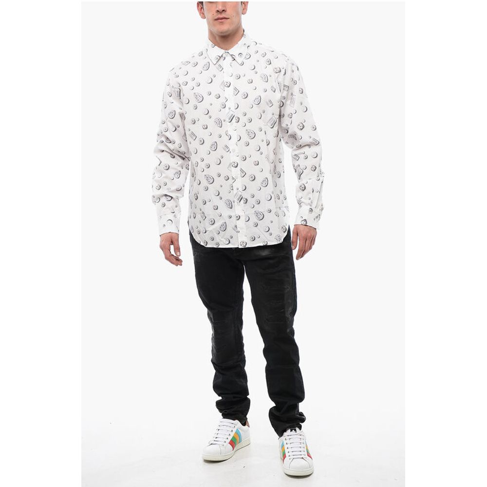 Viktor & Rolf Spread Collar PEARL & JEWELLERY Cotton Shirt