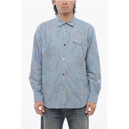 Viktor & Rolf Printed Twill Cotton Shirt with Breast-pocket