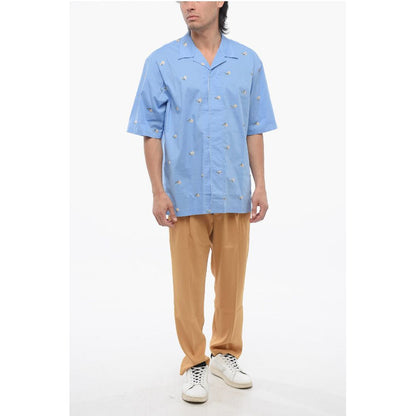 Viktor & Rolf Cotton Blend Bowling Shirt with Sequined Embroideries