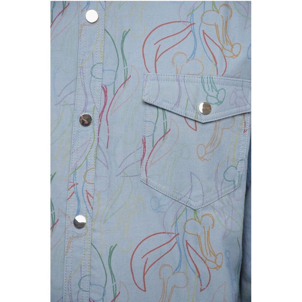 Viktor & Rolf Printed Twill Cotton Shirt with Breast-pocket