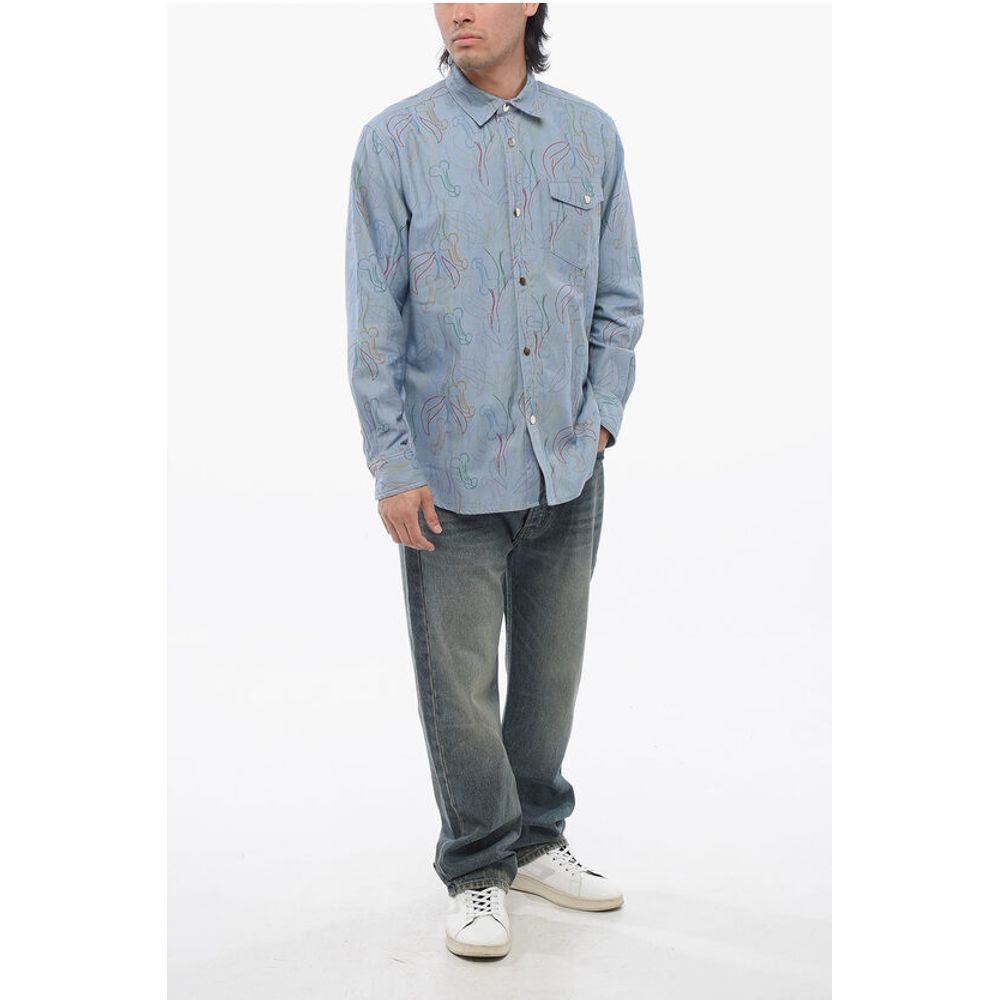 Viktor & Rolf Printed Twill Cotton Shirt with Breast-pocket