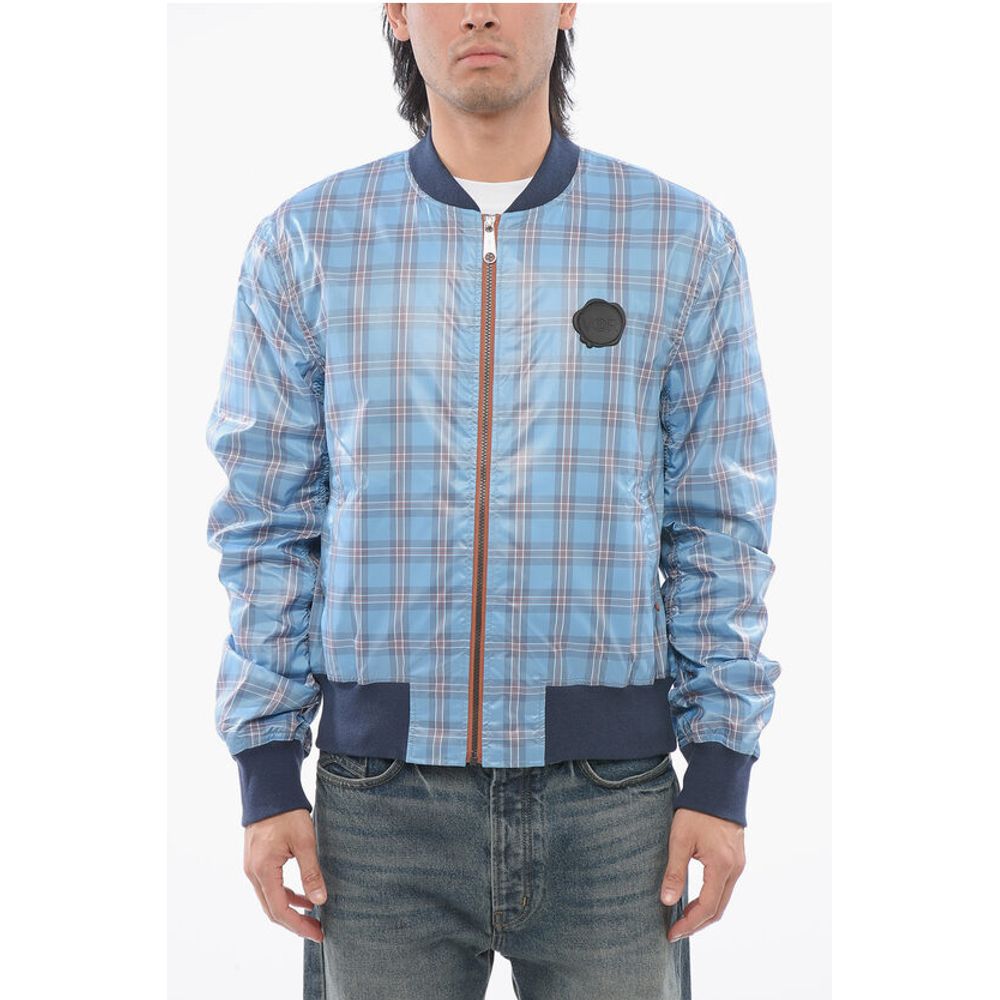 Viktor & Rolf Front Zipped Checked Nylon Bomber Jacket