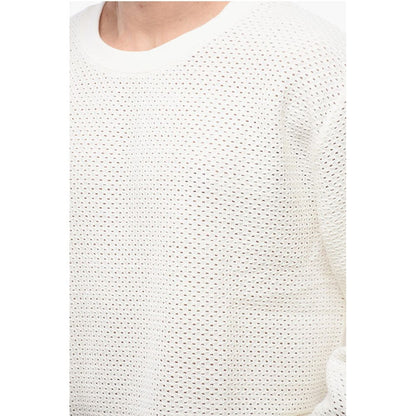 Viktor & Rolf Crew Neck Brushed Cottton Sweatshirt with Crochet Front