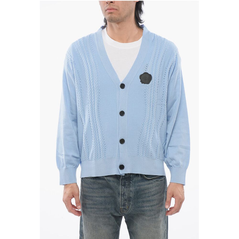 Viktor & Rolf Cotton Blend Cable Knit Cardigan
