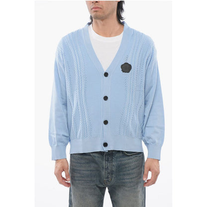 Viktor & Rolf Cotton Blend Cable Knit Cardigan