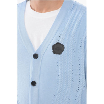 Viktor & Rolf Cotton Blend Cable Knit Cardigan