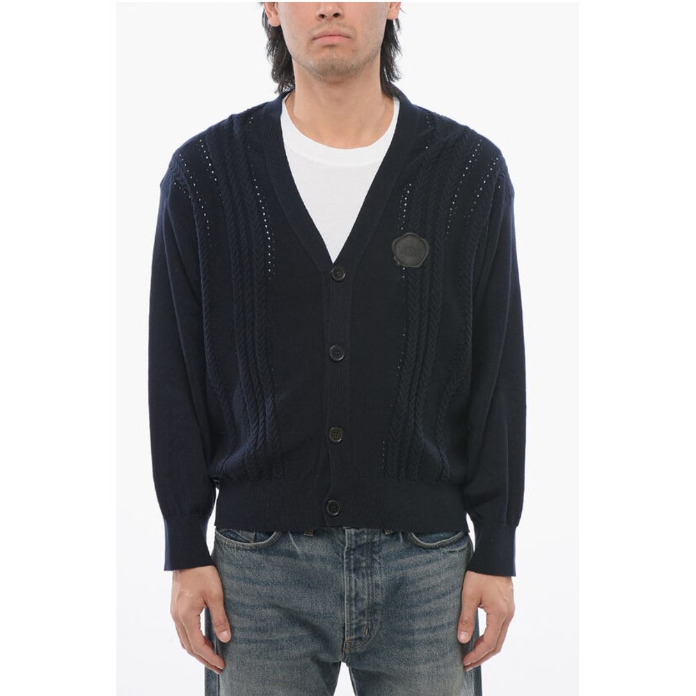 Viktor & Rolf Cotton Blend Cable Knit Cardigan