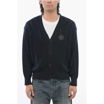 Viktor & Rolf Cotton Blend Cable Knit Cardigan