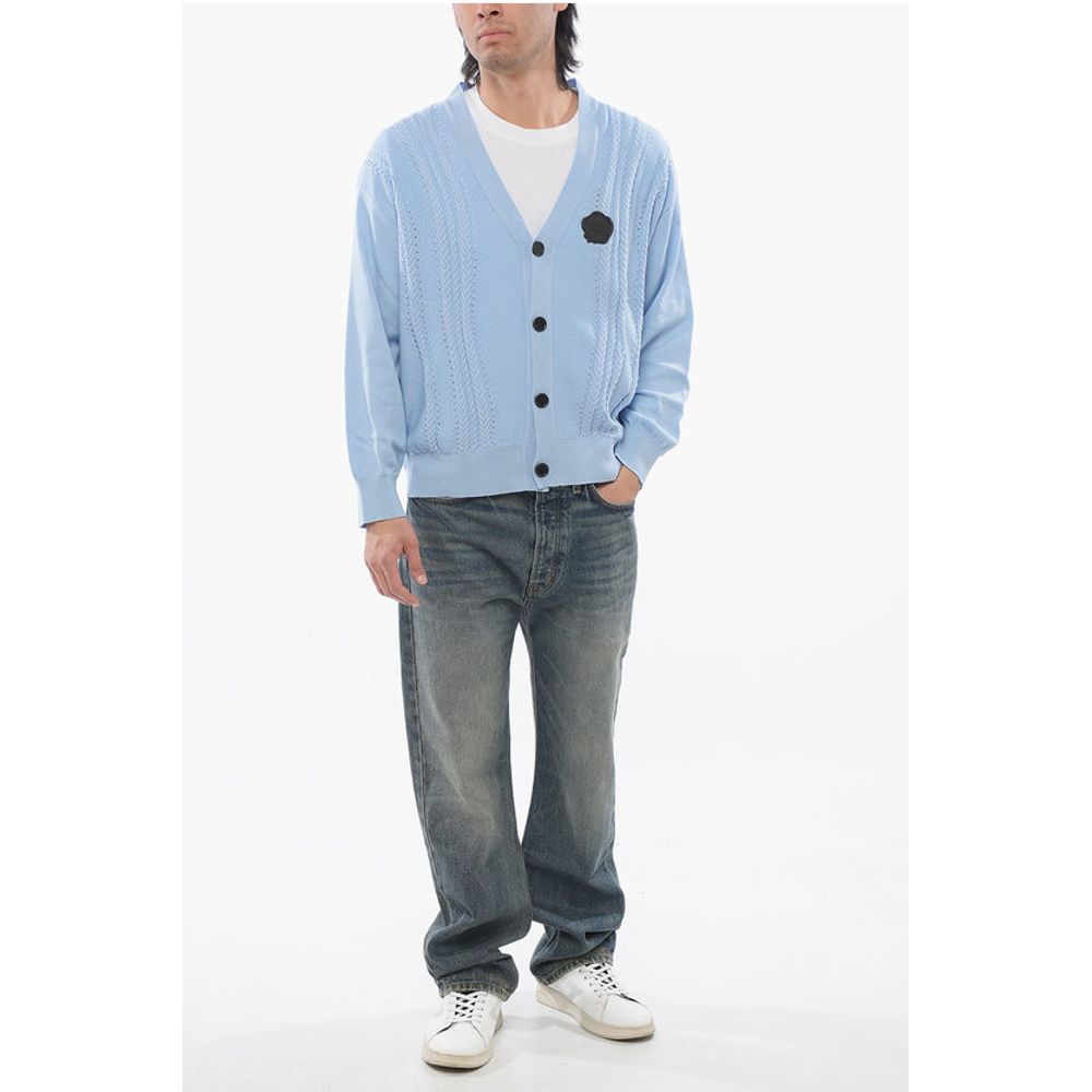Viktor & Rolf Cotton Blend Cable Knit Cardigan