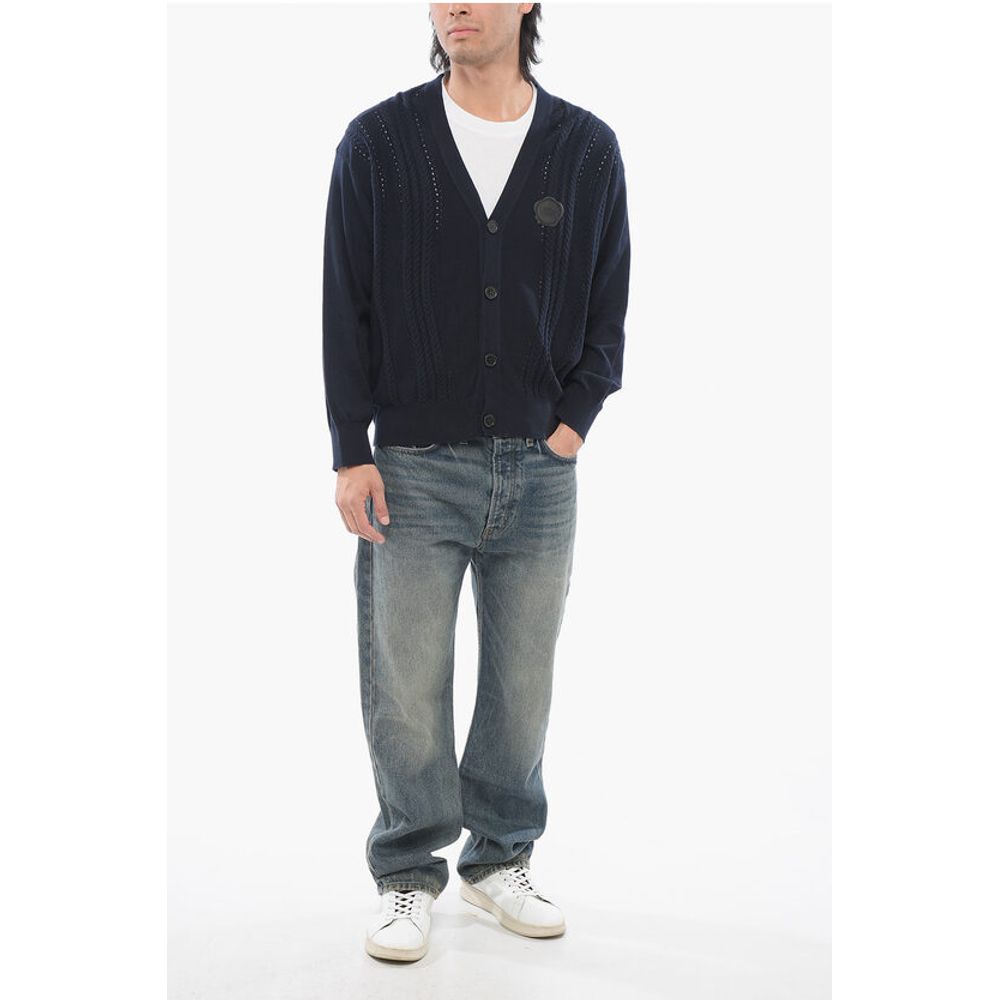 Viktor & Rolf Cotton Blend Cable Knit Cardigan