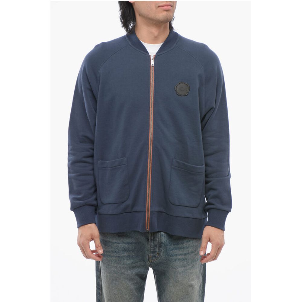 Viktor & Rolf Brushed Cotton Zip-up Sweatshirt with Patch Pockets