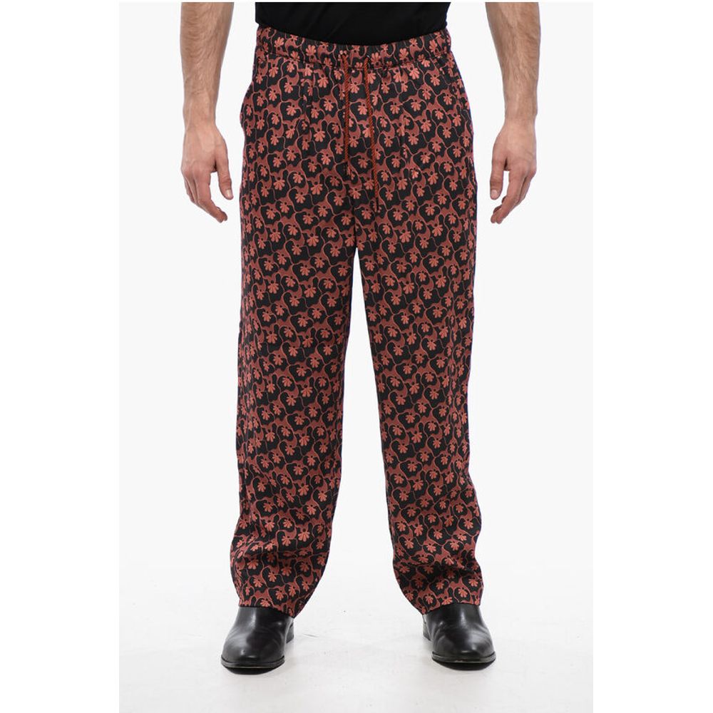 Viktor & Rolf Floral Patterned Pajama Pants with Drawstring