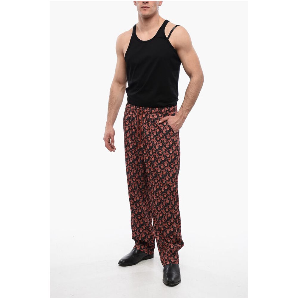 Viktor & Rolf Floral Patterned Pajama Pants with Drawstring