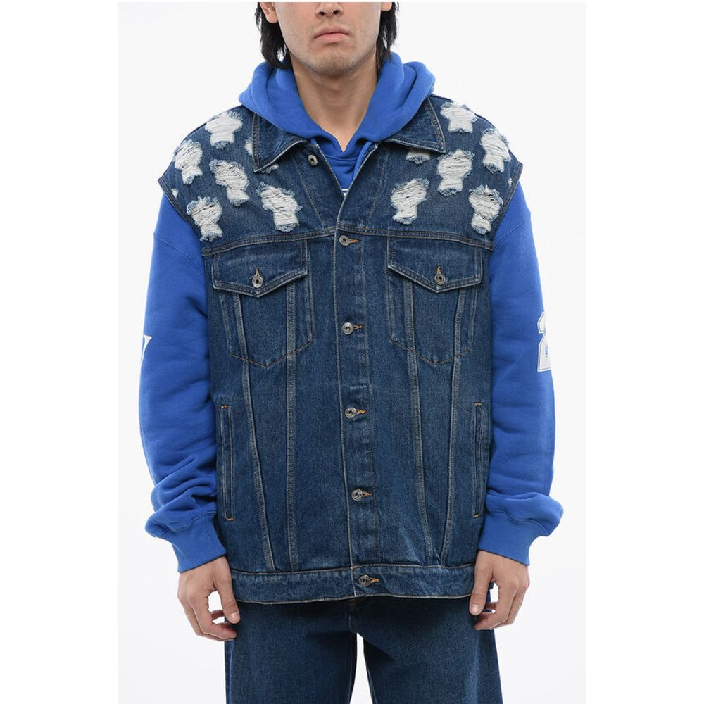 Off-White Distressed Effect STARS OVER Denim Vest