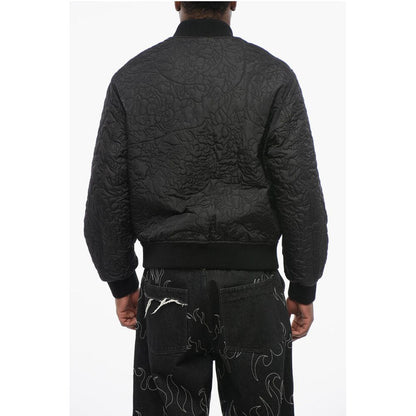 Versace Quilted BAROCCO Bomber Jacket with Jewel Buttons