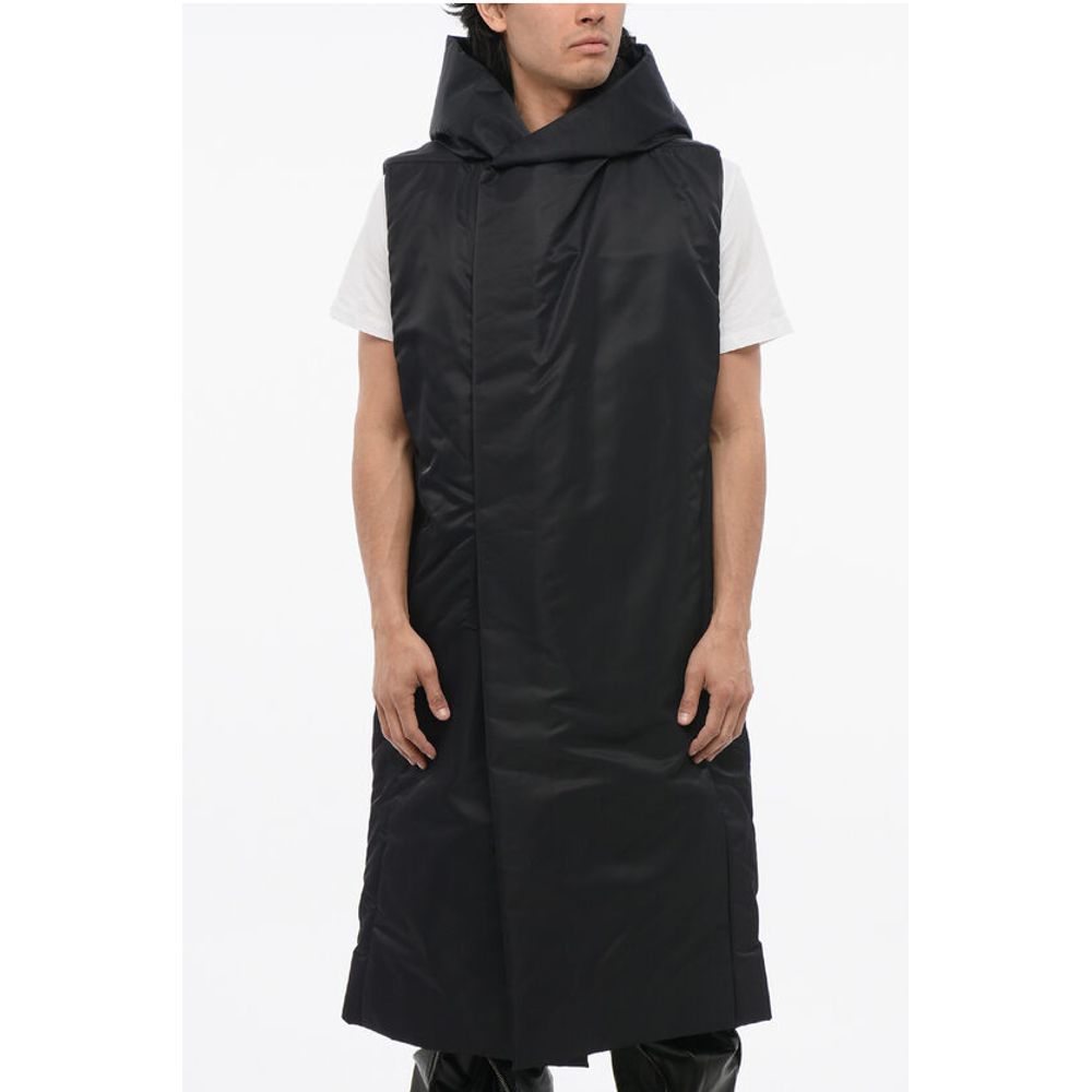 Rick Owens LUXOR Padded Long Vest with Hood