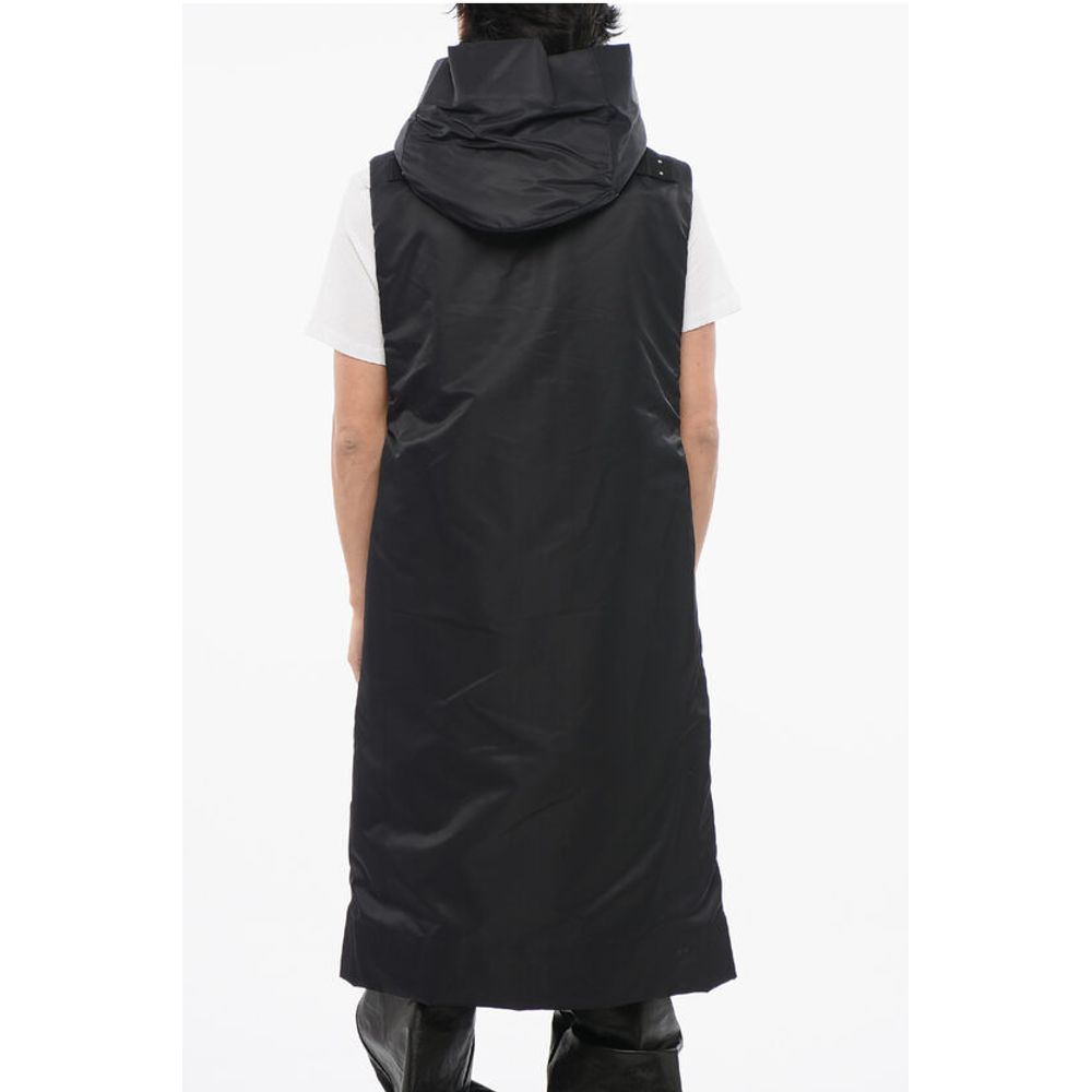 Rick Owens LUXOR Padded Long Vest with Hood
