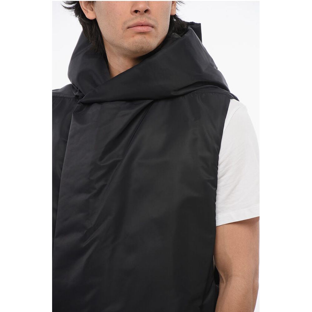 Rick Owens LUXOR Padded Long Vest with Hood