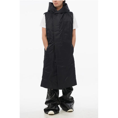 Rick Owens LUXOR Padded Long Vest with Hood