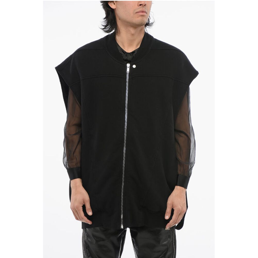 Rick Owens DRKSHDW Zip-up Jersey Vest with Oversized Design
